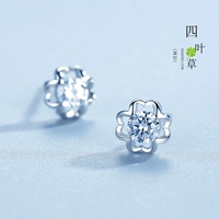 Серьги, четырехлистный клевер