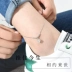 Sterling bạc hạnh phúc khối lập phương 925 bạc vòng chân phụ nữ mô hình Hàn Quốc đơn giản tươi vuông mặt dây chuyền chân cá tính chuỗi chân vòng đeo chân nữ bằng vàng Vòng chân