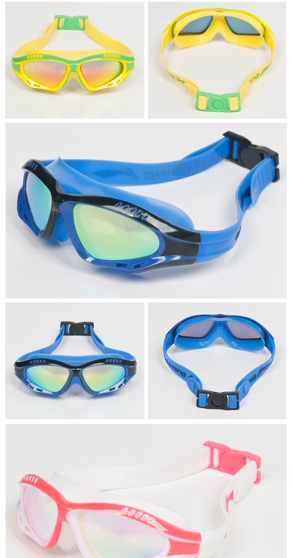Kính bơi Li Ning mũ bơi trẻ em phù hợp với đồ bơi chống nước chống sương mù HD kính bơi unisex