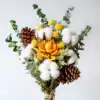 Ming Chan dried flower bouquet decoration decoration Cotton Nordic real flower literary pinecone wall hanging wall living room vase decoration