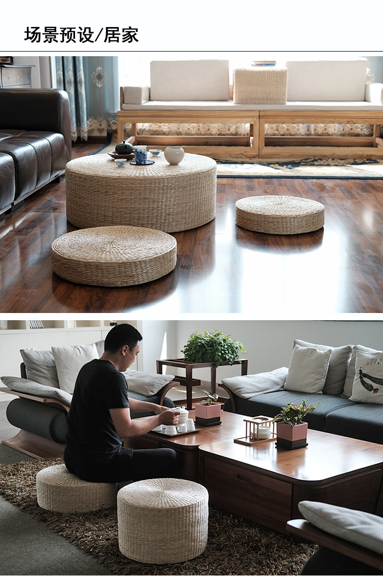 Futon đệm tatami dày rush biên soạn đệm thờ phượng đệm thiền Phật thiền yoga vịnh cửa sổ mat - Ghế đệm / đệm Sofa nệm lót ghế gỗ giá rẻ