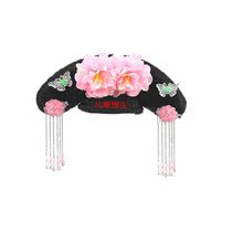 Qing Dynasty flag head Adult children Gege Queen Princess Fujin Headdress Yanxi Palace performance wig accessories