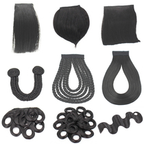 Jiuer bangs Bride head curtain Xiuhe wig braids costume headdress Childrens peach heart bangs dance performance props