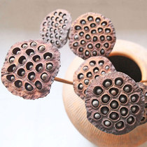 Original eco-belt seed Qianlian fluffy dried flowers with pole true flower real pole with seed lotus fluffy head tea house zen pasta decoration floor