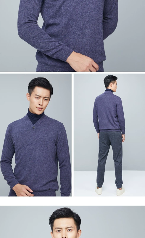 Ordos 18 mùa thu và mùa đông mới áo len cashmere cổ chữ V