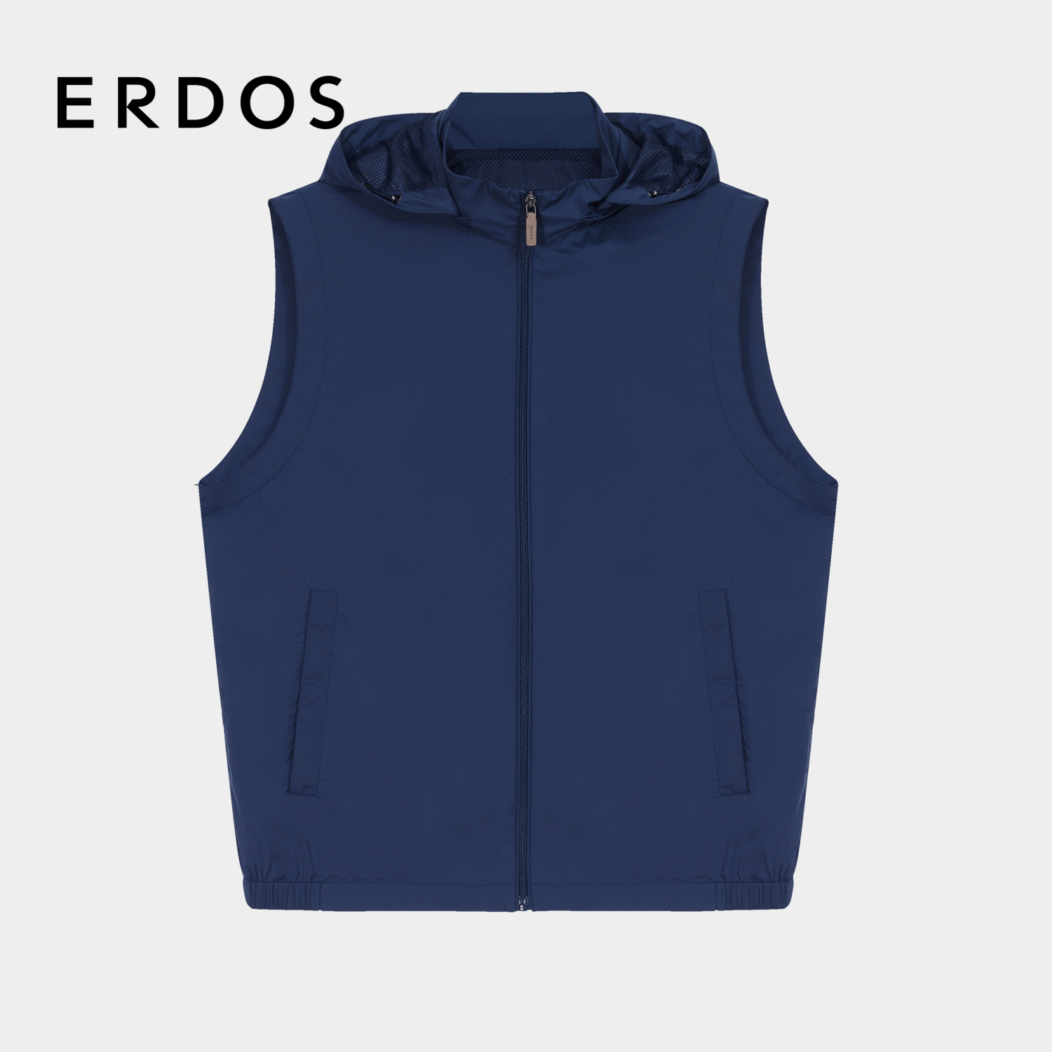 ERDOS メンズ 日焼け防止 フード付きベスト 夏用 レイヤード ジッパージャケット 軽くて快適 多用途