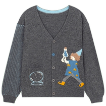 erdosKIDS Ordos childrens clothing childrens magician jacquard cartoon cashmere sweater
