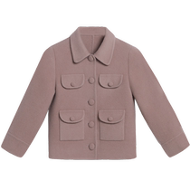 Ordos childrens coat girls coat 24th autumn and winter new arrival lapel warm thick woolen coat warm