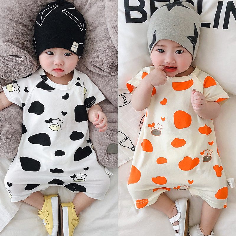 Ten-month baby girl clothes Male six-and-a-half-month baby summer clothes Newborn summer more than four months jumpsuit thin section