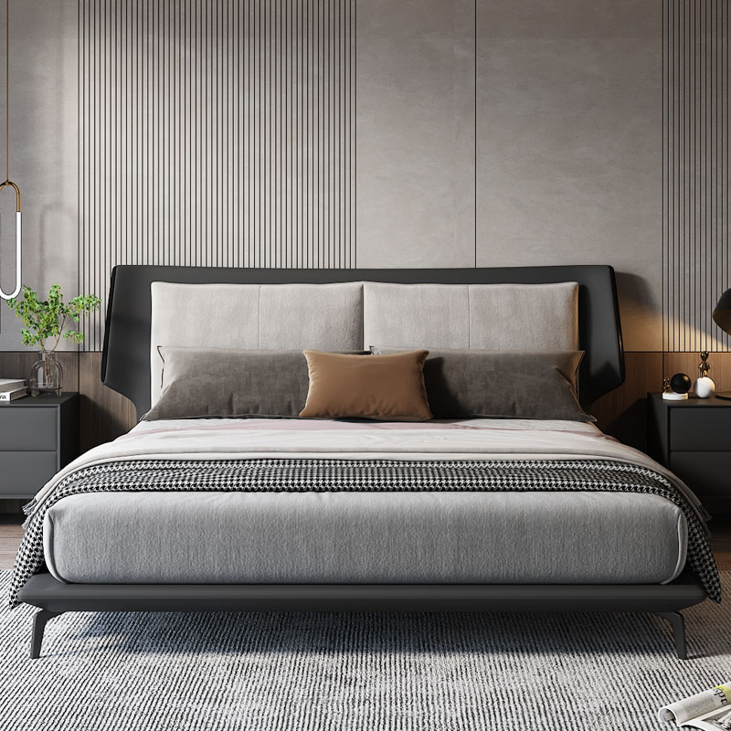 Nordic light luxury technology fabric bed simple modern double wedding bed king bed master bedroom Italian designer baxter bed