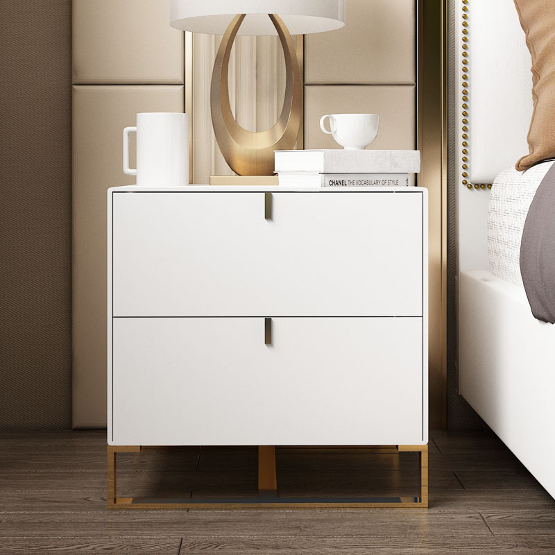 Hong Kong-style light luxury leather art head cabinet stainless steel storage cabinet after the modern simple small apartment cabinet can be customized color