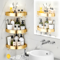 Golden triangle bathroom toilet rack wall hanging toilet wash triangle storage shelf free of punching