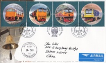 Thailand 2017 round stamp railway on the first day of 120 FDC with landing stamp high-speed rail