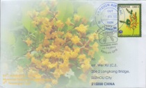 Myanmars 2017 ASEAN 50th Anniversary National Flower 1 All the first day of physical mail (B) has a landing stamp