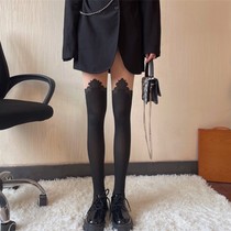 Day Ensemble Jk Lace Rose Fake High Cylinder Splicing Silk Stockings Fake Over Knee Goose Down Thighs Stockings Socks Beauty Legs Beating Underpants Socks