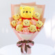 ກາຕູນ bouquet, ຫມີ, doll plush, ດອກ, ດອກກຸຫລາບ, ຂອງຂວັນວັນເກີດທີ່ສ້າງສັນສໍາລັບແຟນ, ເພື່ອນຮ່ວມຫ້ອງຮຽນ, ພັນລະຍາ