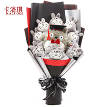 Cartoon bouquet Chinchilla doll doll Ragdoll simulation flower creative birthday gift to send girls graduation photo gift