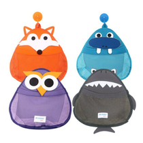 Childrens toy storage rack wall hanging bathroom finishing storage net waterproof baby bath cartoon debris storage bag