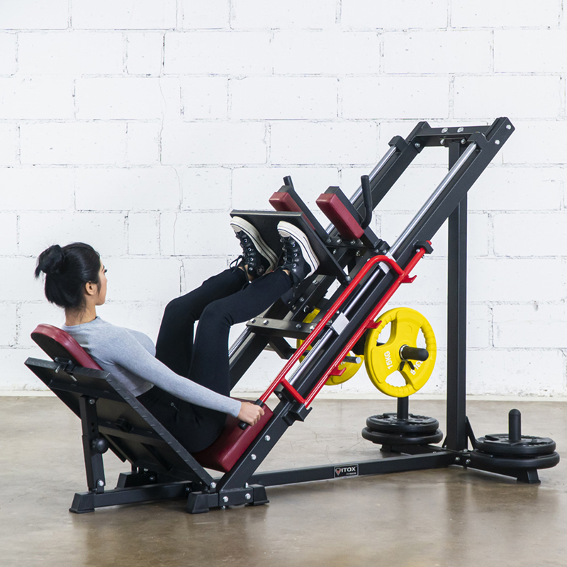 Inversion Trainer, 45-Degree Inversion Machine, Hack Squat Machine, Leg Hip Bridge, Heel Lift, Strength Training Fitness Equipment