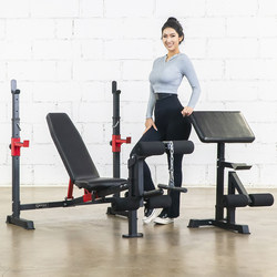 Multifunctional Weight Bench, Shoulder Press Chair, Bench Press Bench, Squat Rack, Biceps Leg Trainer, High and Low Pull-Ups, Sit-Ups