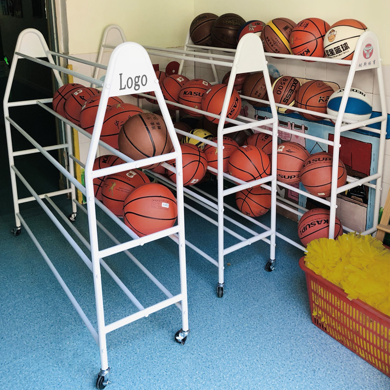 Kindergarten Basketball Storage Rack for Storing Soccer Balls, Children's Special Rack, Basketball Hoop, School Class Mobile Ball Rack Cart