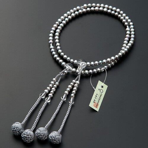Japan straight mail old shop hand for fresh water pearl 108 crystal Buddha beads hand string Kyoto Candida Zen Zen