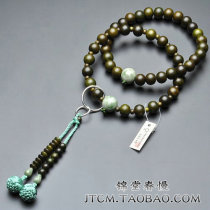 Made in Japan Direct mail Pure Land Green Sandalwood Dushan Jade 30000 Pure Land Rosary beads Hand string Buddha beads counting beads with box