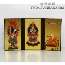 Japan Direct mail Shingon Buddhism Daichi Nyorai Fudo Mingwang Kobo Daishi Three-fold Buddha Statue with carry-on support