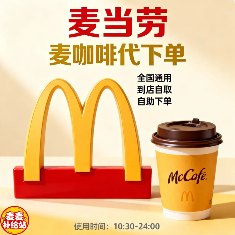 Mcdonald's Mccoffee Order Service for Americano Milk Tea Fresh-Brewed Coffee