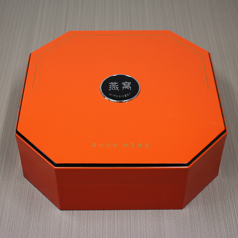 Bird's Nest Packaging Box New High-end Bird's Nest Gift Box Octagonal Bird's Nest Gift Box 100g 250g Bird's Nest Wooden Box