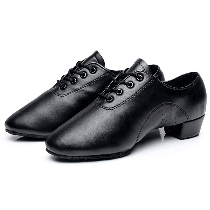 Boy Latin Dance Shoes Children Beginners Practice Performances Soft Leather Toddler Soft Bottom Men's Shoes Square Dance Room Outdoor