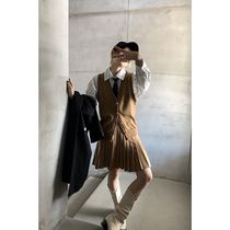 Red Peoples Pavilion knitted sweatshirt womens autumn 2022 new exploits Academy Lazy Breeze Waistcoat Vest Sweater Jacket Cardiovert