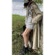 Celebrities Hall Windbreaker Jacket Women's 2024 New Spring Temperament Popular French Retro High-Quality Long Coat