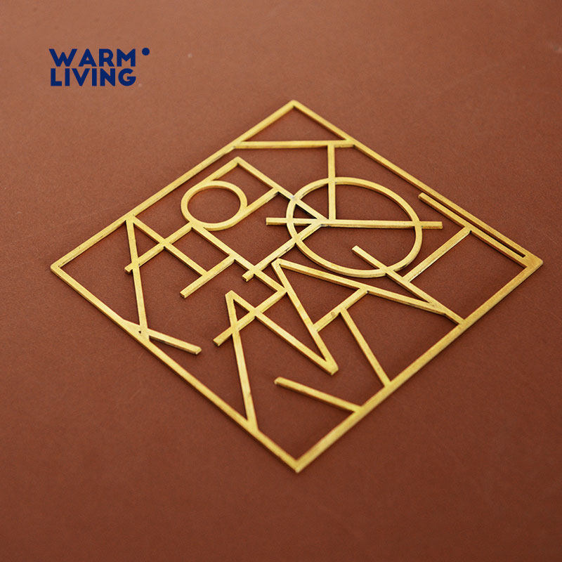 INS net red Nordic retro brass table mat coaster heat insulation mat desktop decoration shooting props model room