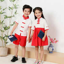 Choral clothing Tang suit performance clothing mens and womens cotton Han clothing graduation childrens Chinese style clothing childrens performance chanting the style of the Republic of China