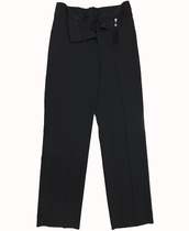 Drapey belt-free high-waist basketball referee pants Basketball referee uniform Smooth fabric Velcro style