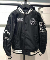 Huang Rong Evisu Fu Shen 1EAGNM9JK750XX mens autumn and winter baseball jacket jacket removable cap