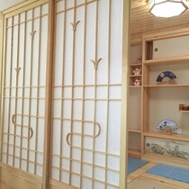 Wako wooden door lattice door tatami sliding door barrier track Japanese Fusima Gate Dai door Painted door sliding door