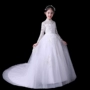 Cô gái biểu diễn piano công chúa váy trắng sinh nhật chủ nhà hoa cô gái trẻ em catwalk váy dài mùa đông bộ vest dự tiệc cho bé trai