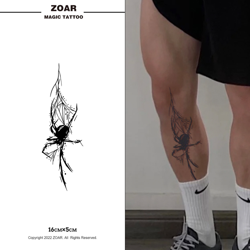 Spider丨Herbal Tattoo Sticker for Women, Dark Insect, Sexy, Long-Lasting, Realistic, Non-Fading, Waterproof, Non-Reflective