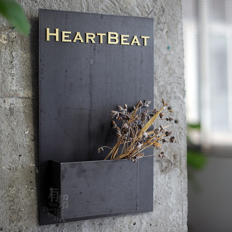 With Recruite Creative Sign Brass Character Art Fan Flower Arrangement Door Card Iron Art Shine Free Design Billboard