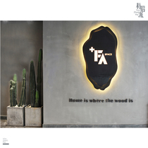  There are Zhaopai store image wall signboard design and production studio loft space Wrought iron luminous house number