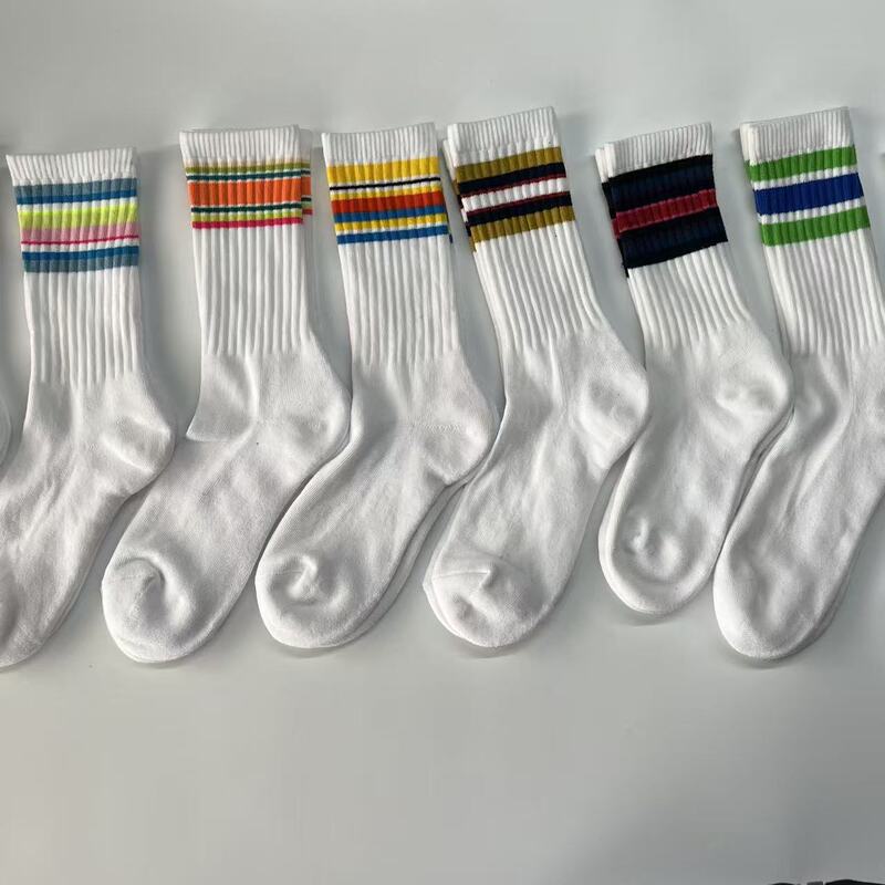 Couple Style Daily Wear Family Convenience Pure Cotton Towel Bottom Sweat-Absorbent Breathable Anti-Odor Comfortable Long Socks Casual Socks Japanese Style