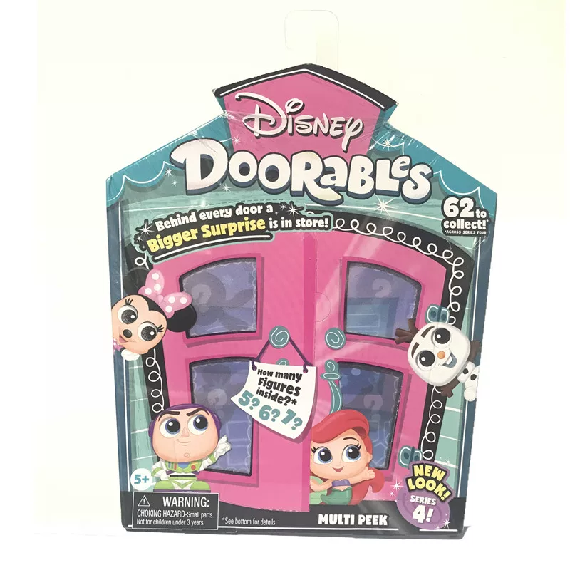 [Qing] Американский DISNEY Doorables Five -Старший персонаж Диснея открывающий дверь сложенный дом скрытая коробка игрушка