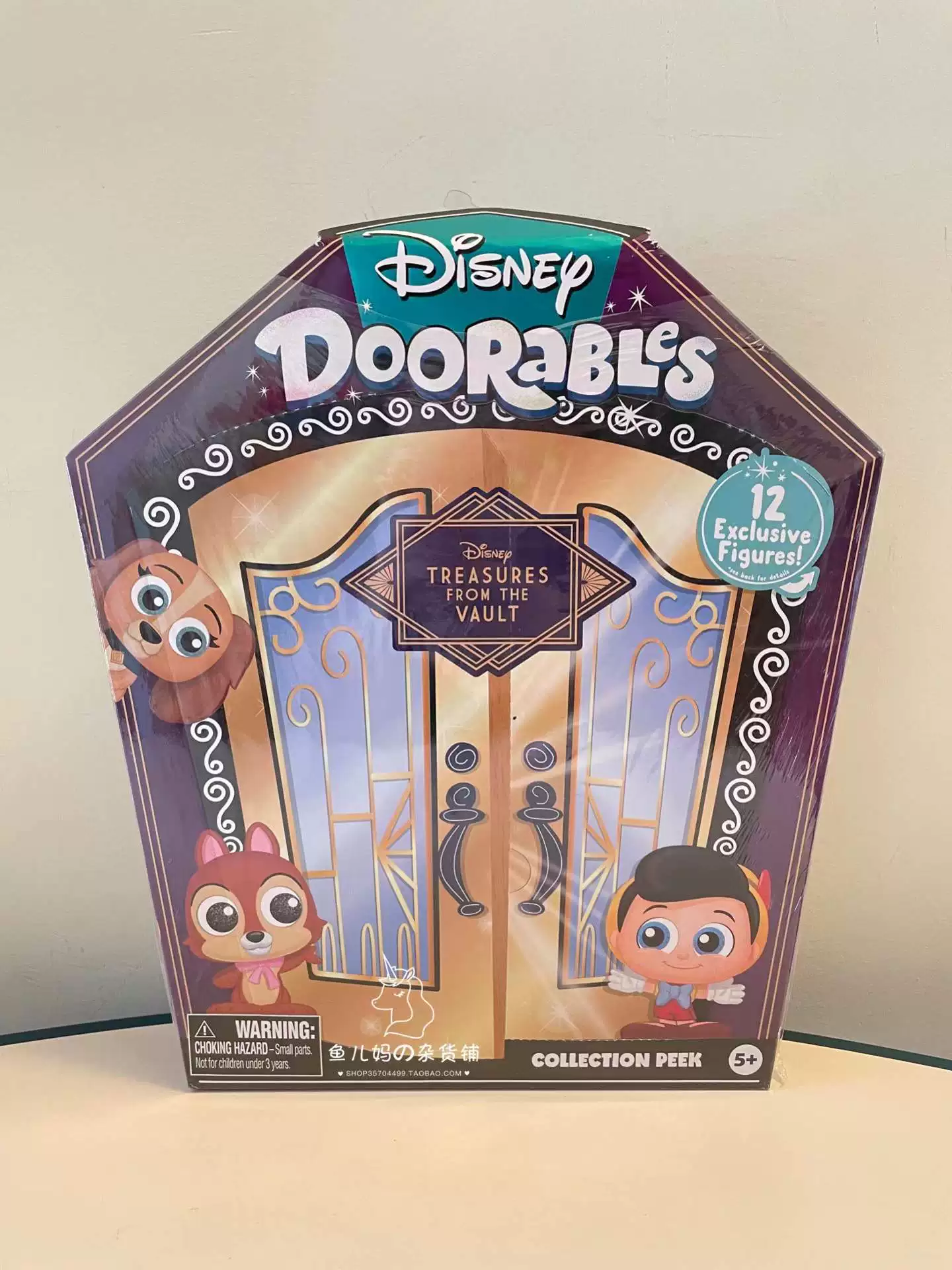 [Qing] Американский DISNEY Doorables Five -Старший персонаж Диснея открывающий дверь сложенный дом скрытая коробка игрушка