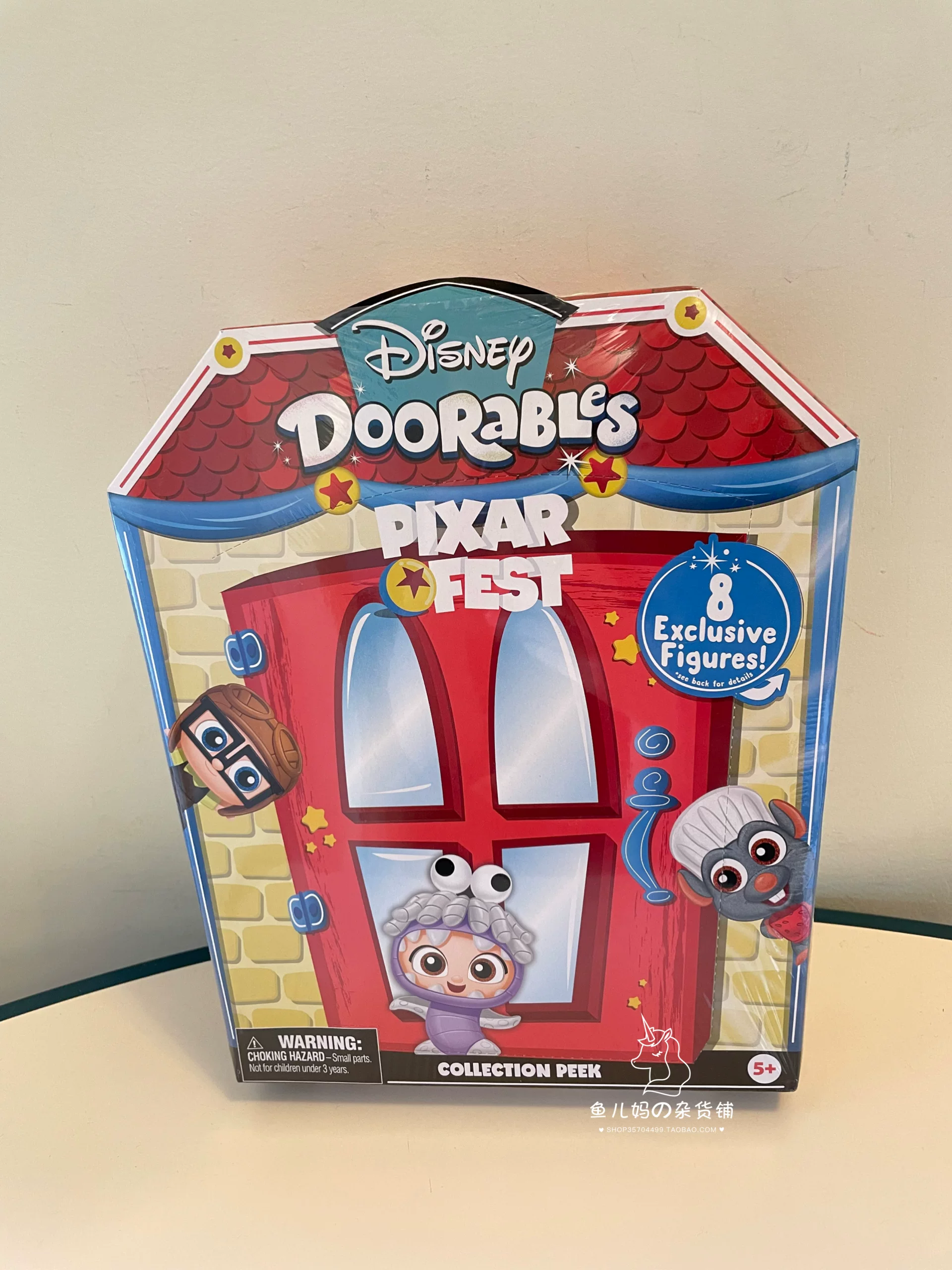 [Qing] Американский DISNEY Doorables Five -Старший персонаж Диснея открывающий дверь сложенный дом скрытая коробка игрушка