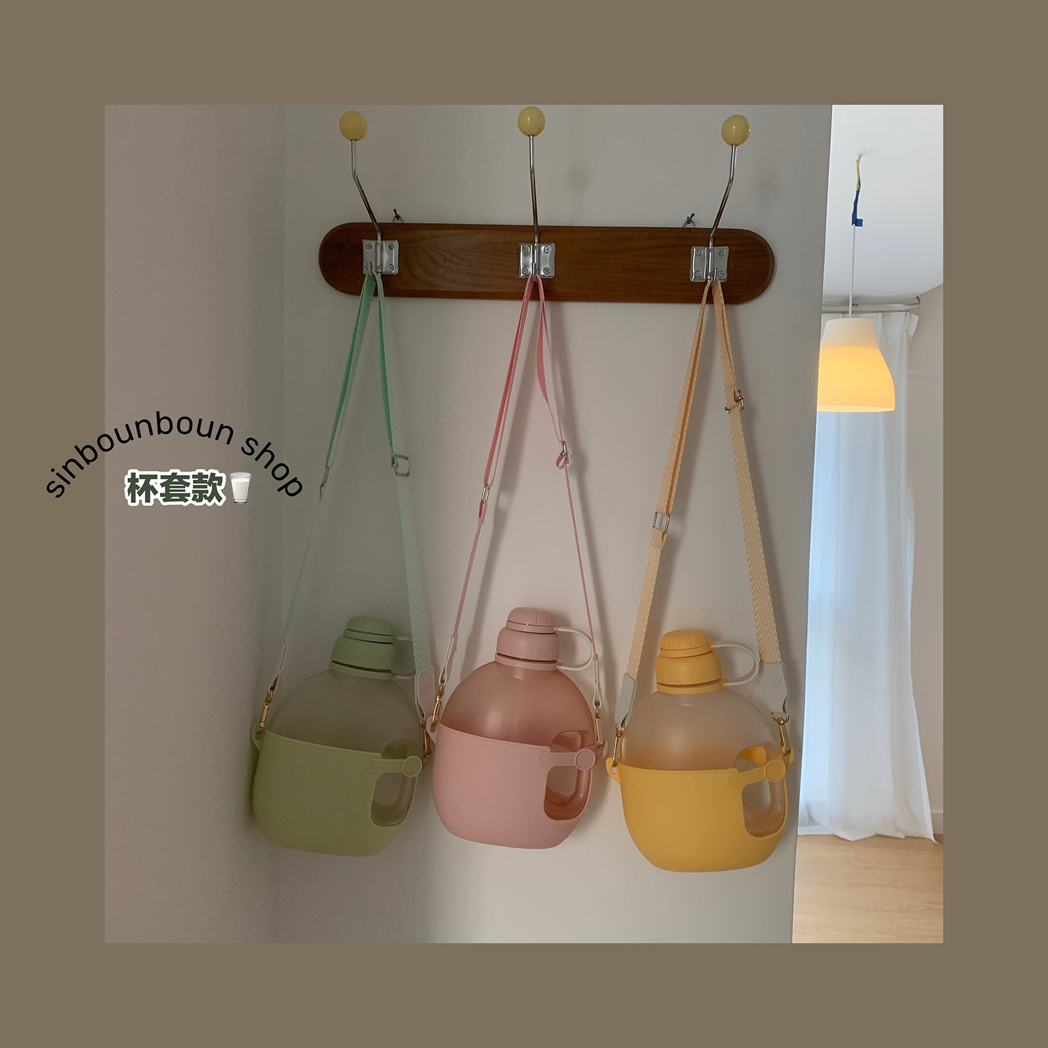 Xingqing helps grocery shop with large belly bottle and high - value students can portable large capacity slant cup female
