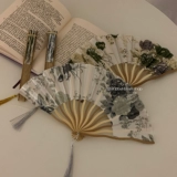 Синь справка продуктовый магазин прохладный вентилятор древний складной вентилятор раковина раковина вентилятор китайский стиль складной вентилятор