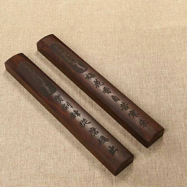 High-end Black Purple Sandalwood Red Wood Red Wood Calligraphy Town Ruler Town Paper Wood Pressed Paper Wood Thickened