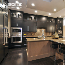 Log cabinet custom French solid wood whole kitchen quartz stone counter cabinet door panel custom design whole house custom